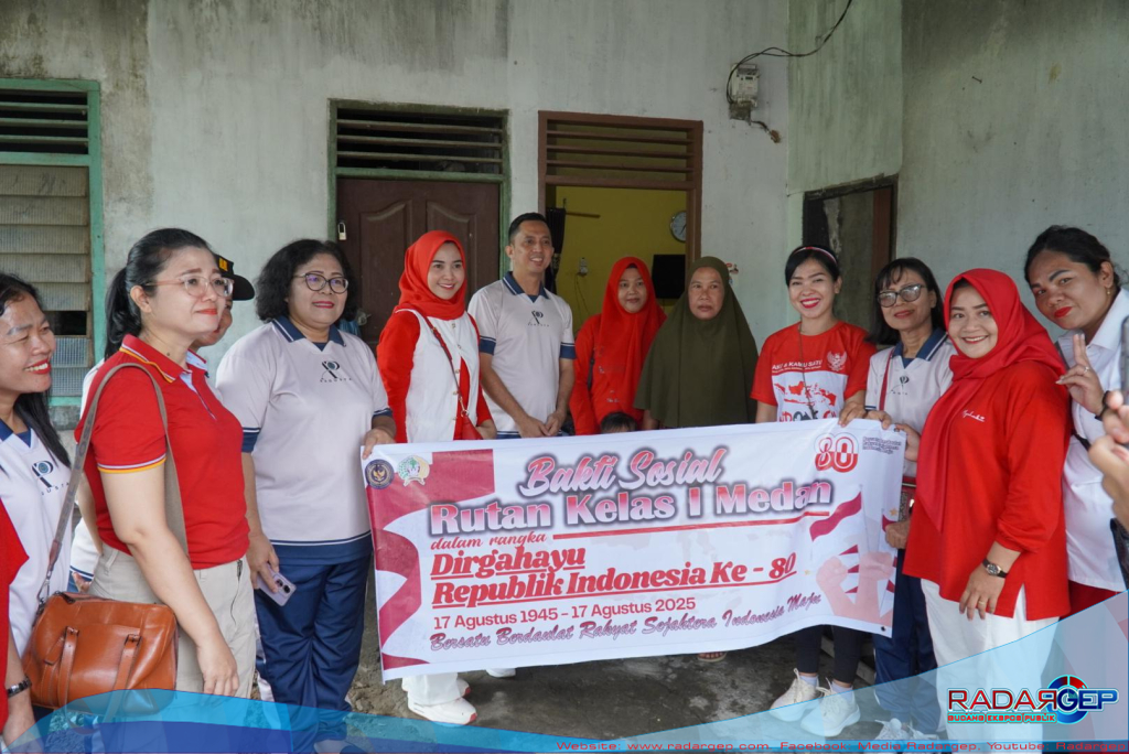 Semangat Kemerdekaan, Rutan Kelas I Medan Gelar Jalan Santai Sekaligus Pemberian Bansos